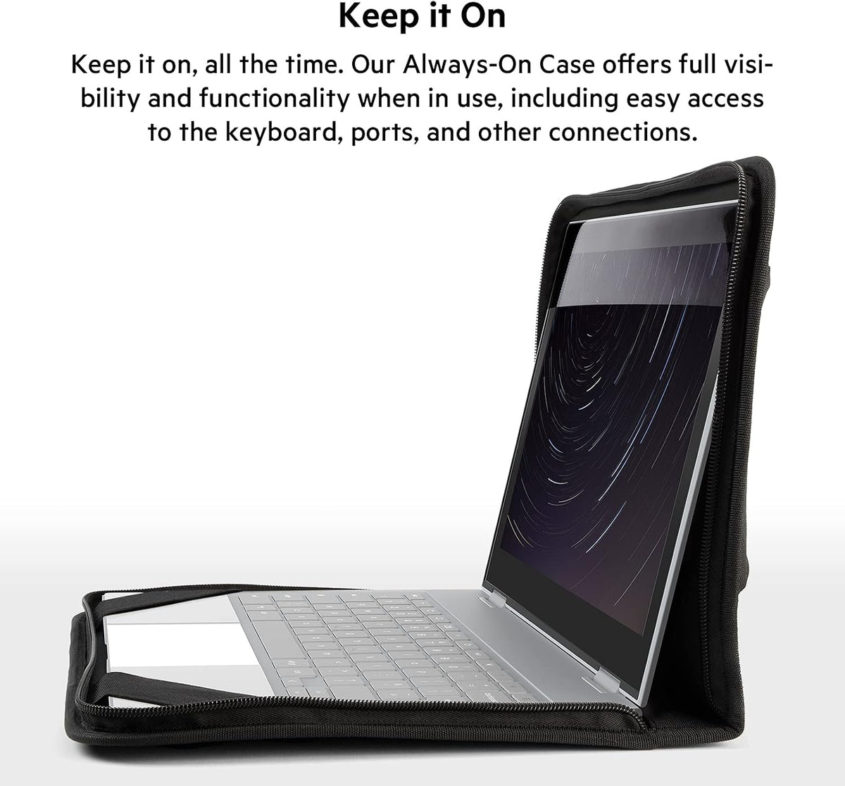 Belkin Always-On Protective Laptop Sleeve w/Dual Storage Pockets & Shock-Resistant Design for Device Protection - Fits 11in to 12in Laptop, Tablet, Chromebook, iPad, & MacBook - Travel & Daily Use