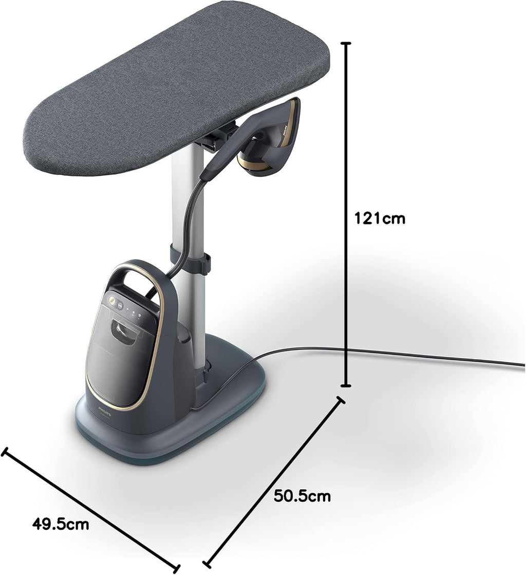 Philips All-in-One Ironing Solution, 2200W, 90g/min Steam, 300g Steam Boost — White