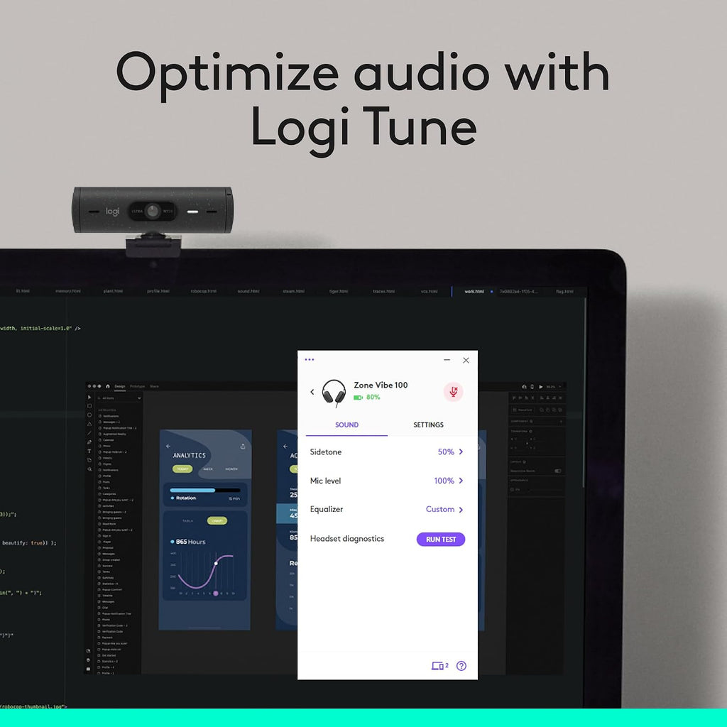 Logitech Zone Vibe 100 Headset — Graphite