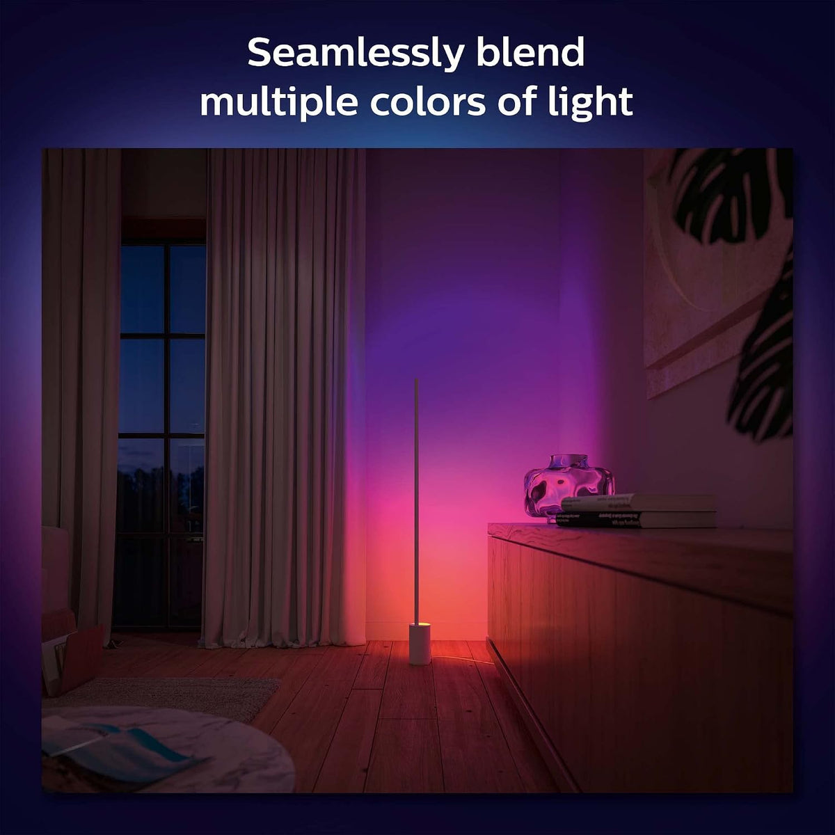 Philips Hue Signe Gradient White & Colour Ambiance Smart Floor Light LED, White Floor Lamp, Smart Lighting Works with Alexa, Google Assistant and Apple Homekit — White