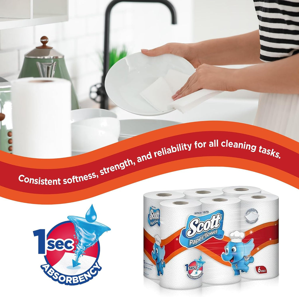 Scott Multi Purpose Kitchen Tissue Paper Towel, 2 PLY, 60 Sheets x 24 Rolls — additional view 4