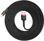 Baseus Lightning USB Cable for Apple Airpods (1st generation) Fast Charging 2A - 3 Meter - Black — White