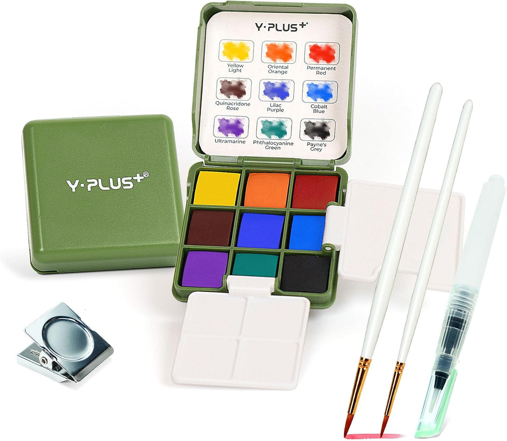 YPLUS Pocket Watercolour Painting Kit — 9 Colours
