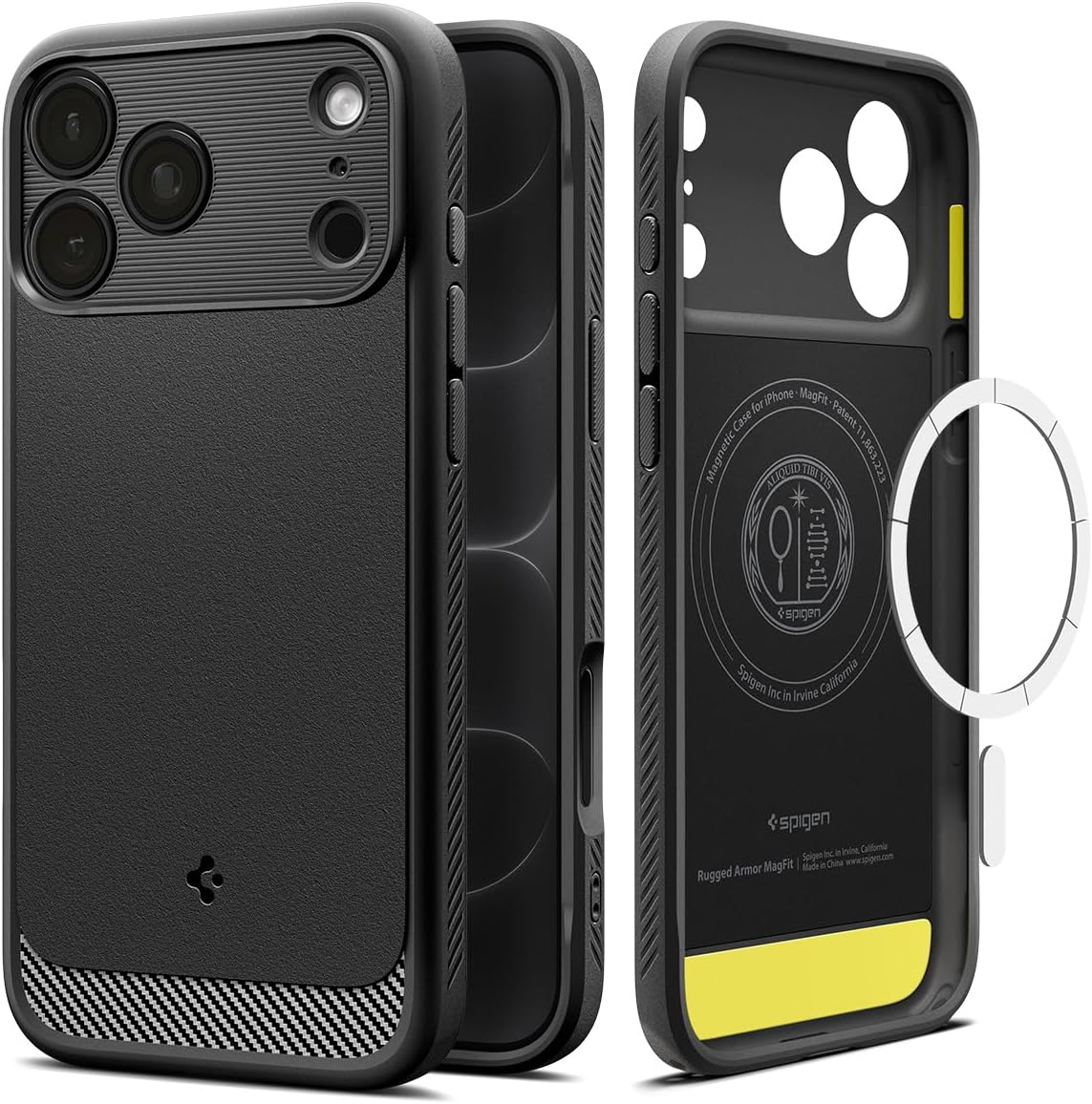 Spigen Rugged Armor MagFit for iPhone 18 Pro Max case / 17 Pro Max - Black — Matte Black — main product image