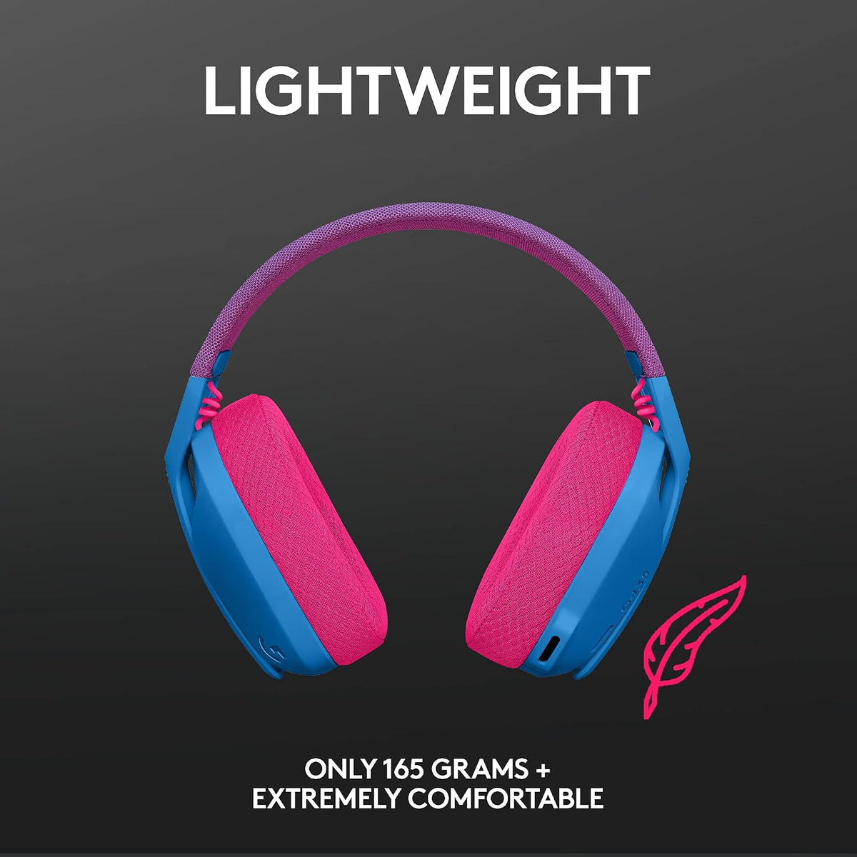 Logitech G435 Wireless Gaming Headset — Blue / Raspberry