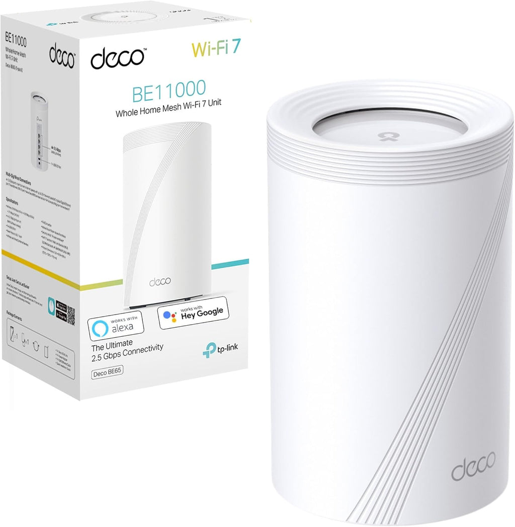 TP-Link Deco BE65 WiFi 7 Router, BE9300Mbps Tri-Band Gigabit WiFi