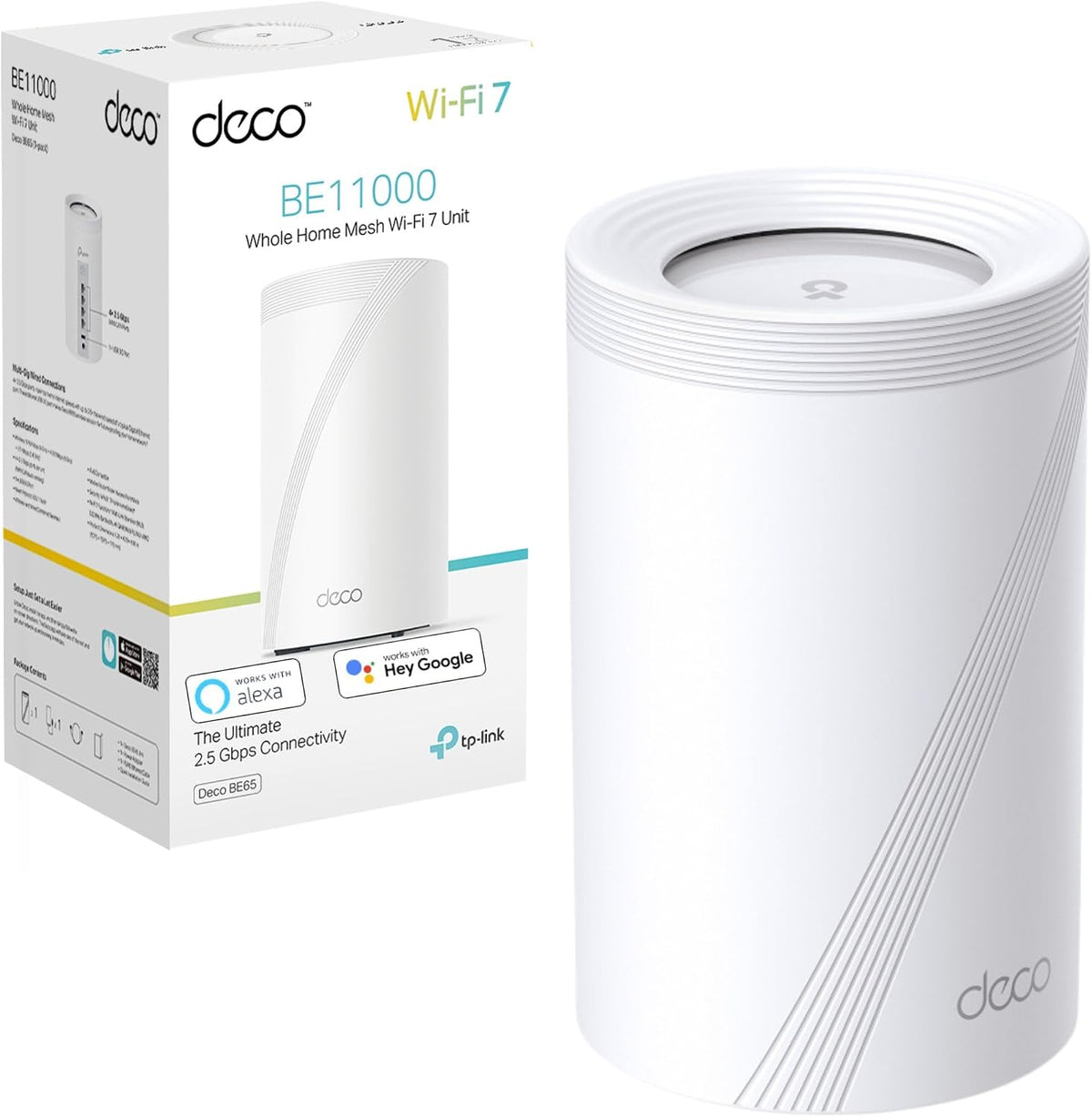 TP-Link Deco BE65 WiFi 7 Router, BE9300Mbps Tri-Band Gigabit WiFi