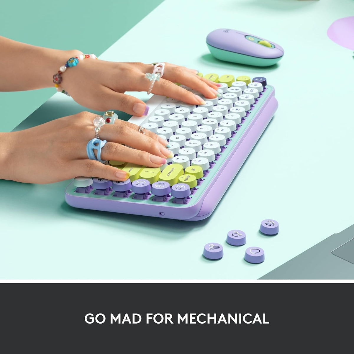 Logitech POP Keys Keyboard — Daydream Mint
