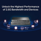 TP-Link TL-SG105-M2 | 5 Port Multi-Gigabit Unmanaged Network Switch, Ethernet Splitter | 2.5G Bandwidth | Plug & Play | Desktop/Wall-Mount | Fanless Metal Design