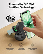 Belkin UltraCharge Pro 2 in 1 Qi2 Wireless Charging Station, 25W - Black