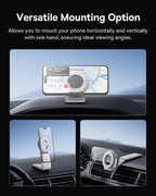 Baseus PrimeTrip Series C02 Mega Mobile Phone Holder Car Magnet for Dashboard Universal Magsafe (White) — White