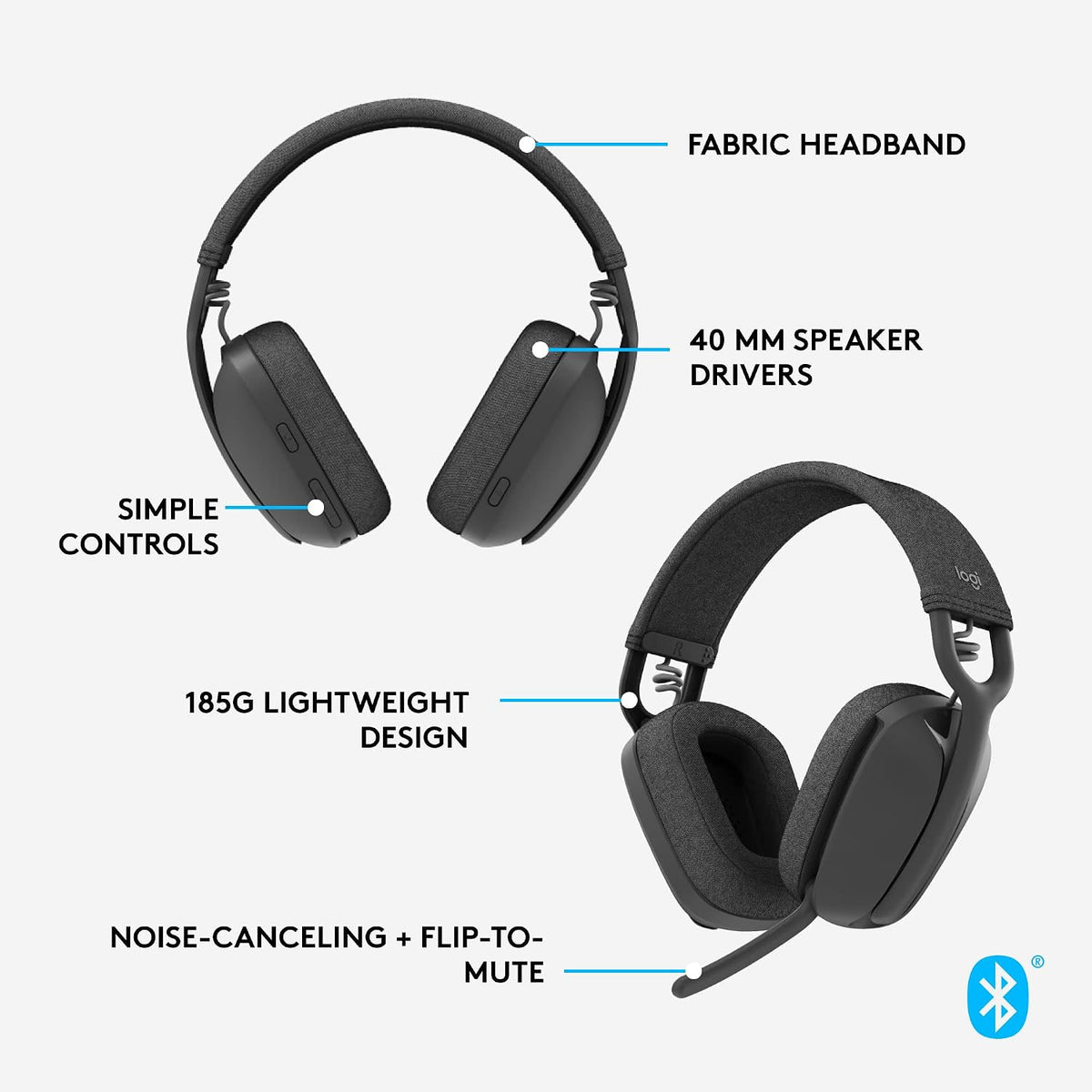 Logitech Brio 500 and Zone Vibe 100 Bundle — Graphite