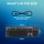 Logitech G915 X Wired Gaming Keyboard — Black