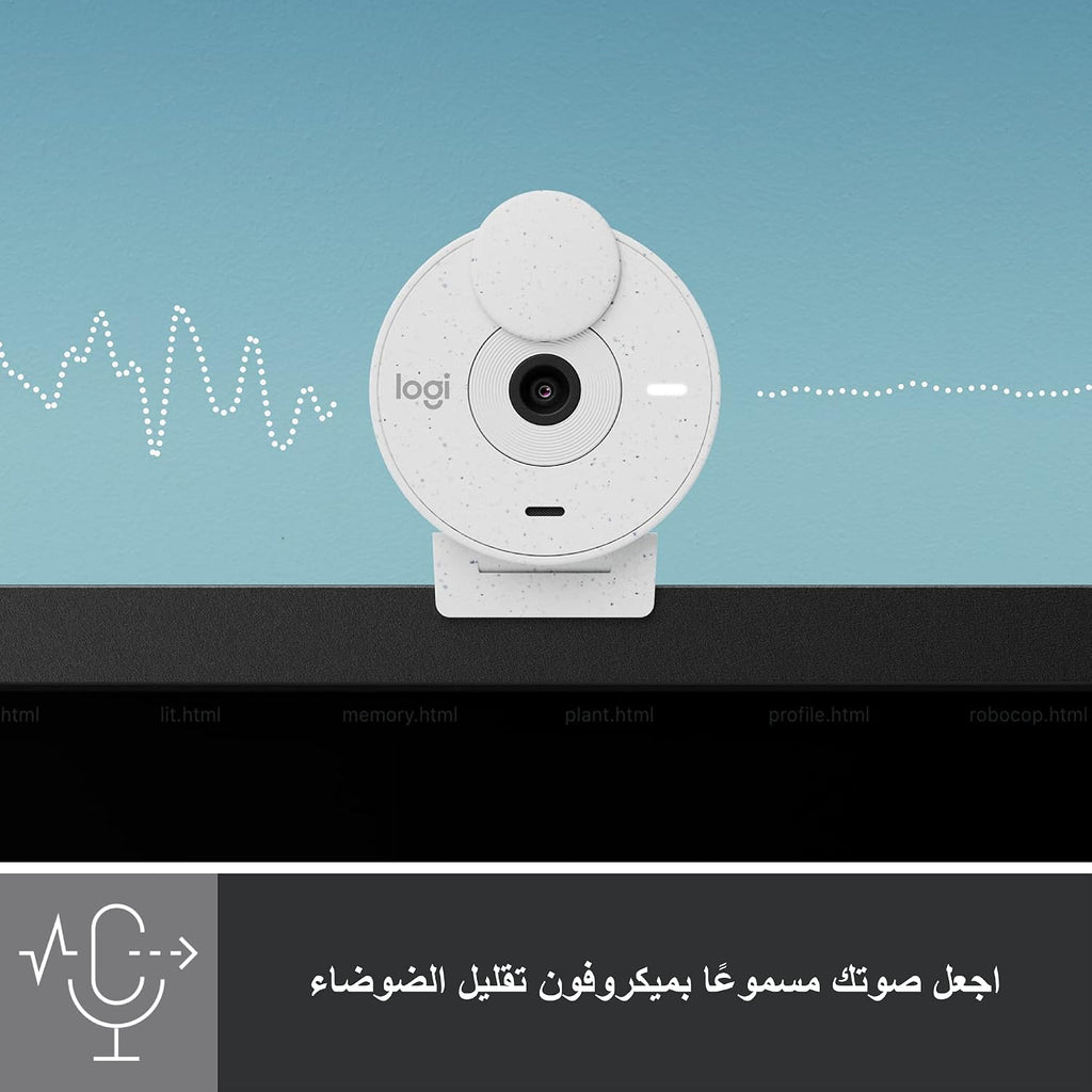 Logitech BRIO 300 Webcam — Off White