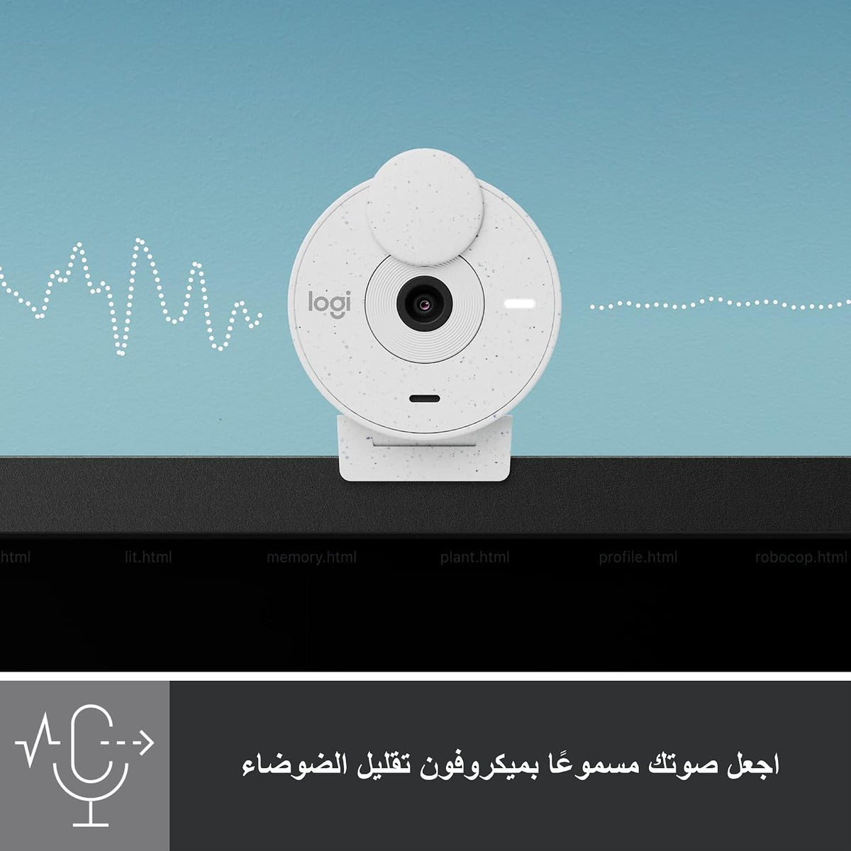 Logitech BRIO 300 Webcam — Off White