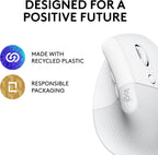 Logitech Lift Vertical Wireless Mouse — Off White