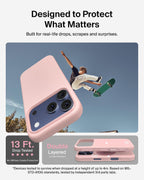 Belkin SheerForce Protect MagSafe Compatible iPhone 17 Pro Max Case with Slim Design & Anti-Scratch Treated Coating - Magnetic, Transparent, & Shockproof Protective iPhone Case - Pink