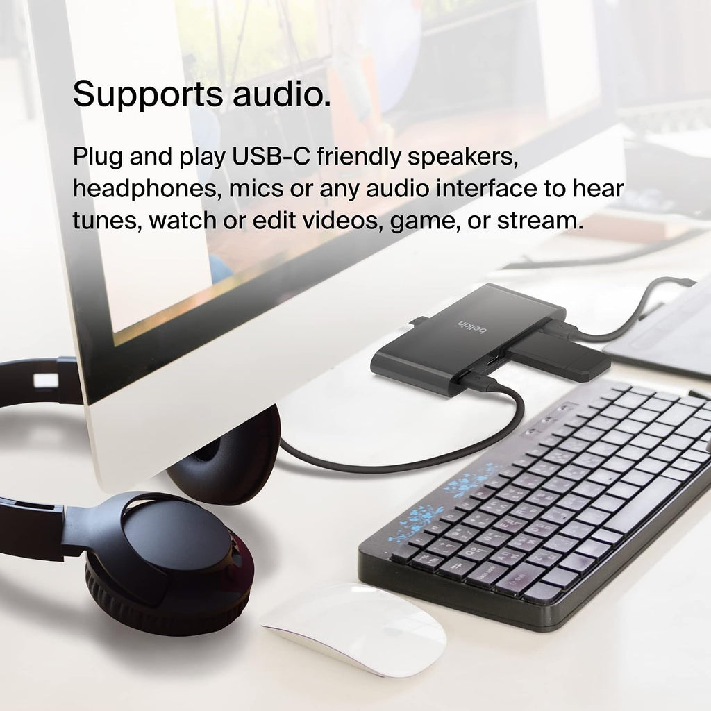 Belkin CONNECT USB-C™ to 4-Port USB-C Hub, Multiport Adapter Dongle with 4 USB-C 3.2 Gen2 Ports & 100W PD with Max 10Gbps High Speed Data Transfer for MacBook, iPad, Chromebook, PC, and More