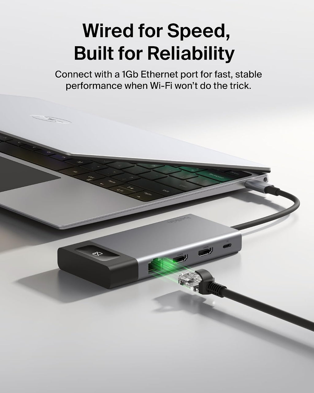 Belkin USB C Hub, 8-in-1 Multi-Port Docking Station 100W - Dual Display Support for Mac, Windows and Chromebook w/ 10Gbps Data Transfer Speeds, Ethernet, Resolutions up to 4K@60Hz