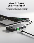 Belkin USB C Hub, 8-in-1 Multi-Port Docking Station 100W - Dual Display Support for Mac, Windows and Chromebook w/ 10Gbps Data Transfer Speeds, Ethernet, Resolutions up to 4K@60Hz