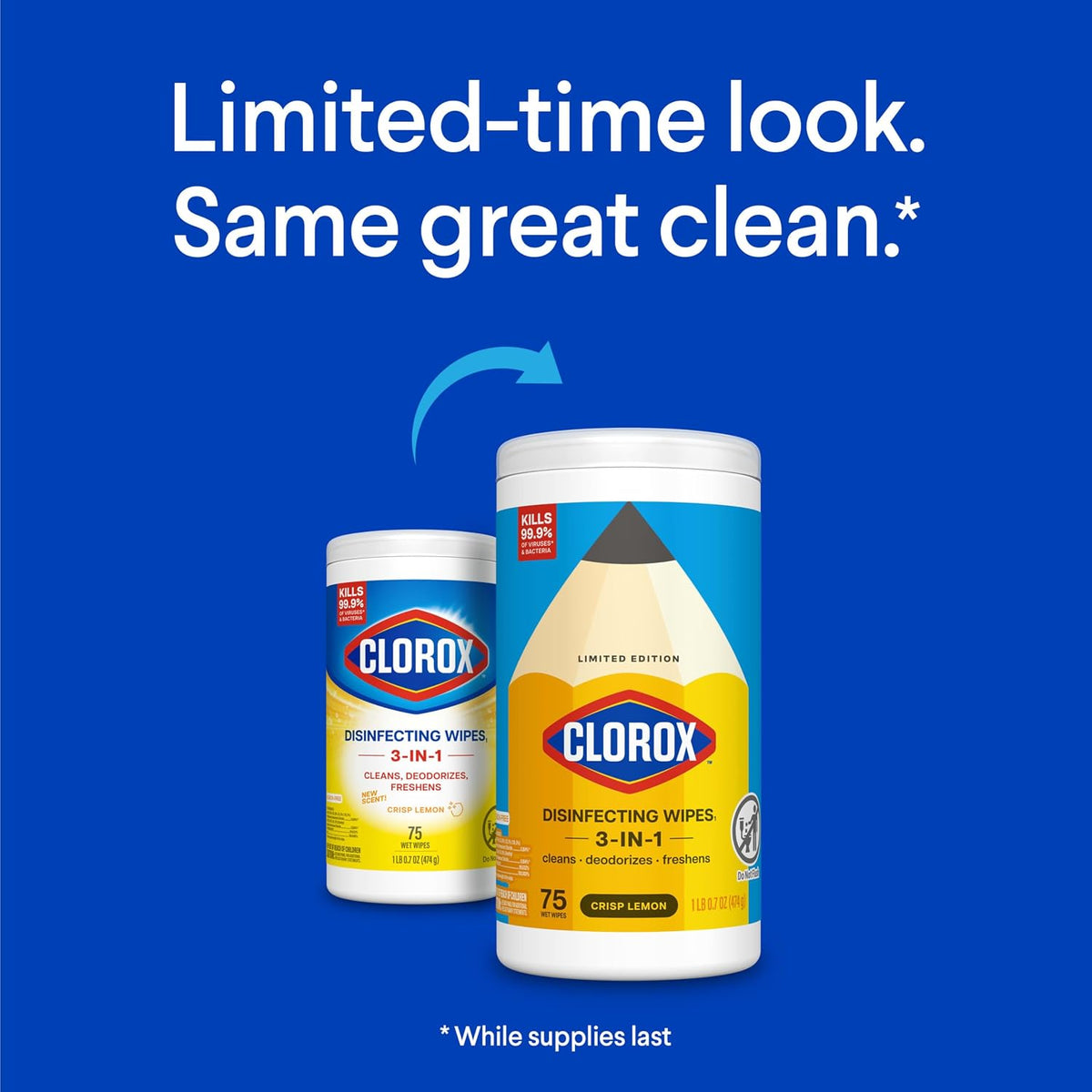 Clorox Disinfecting Wipes ,Crisp Lemon, 75 Wipes (Item Packing May Vary) — additional view 2