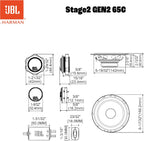 JBL Stage2 GEN2 65 6.5-Inch Car Speakers — Pair