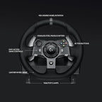 Logitech G920 Racing Wheel and Pedals — Black