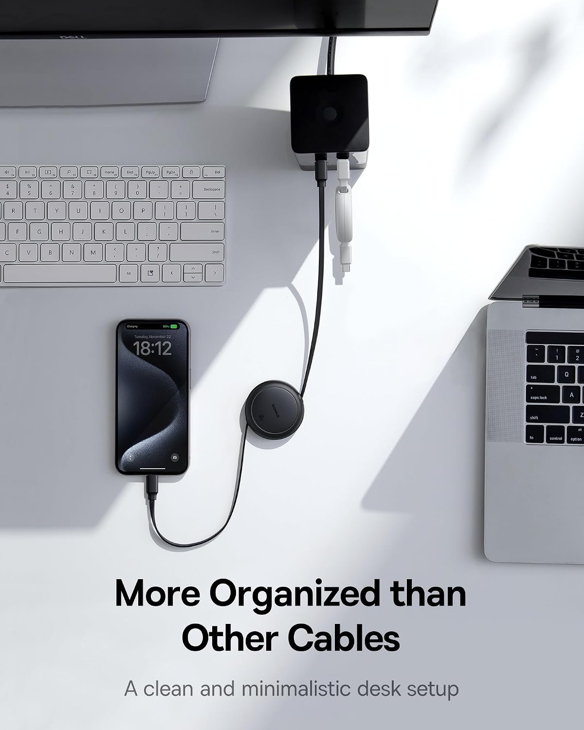 Baseus Free2Pull Mini Retractable USB-C to USB-C Cable 60W — 1m — Black