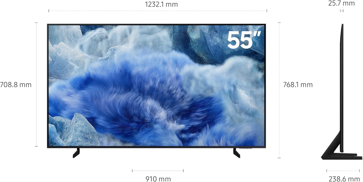 Samsung 55 Inch QLED TV, Q8F, 4K, Q4 AI Processor, 100% Color Volume with Quantum Dot, AirSlim, Endless Free Content, Samsung Vision AI Smart TV, QA55Q8FAAUXZN (2025 - UAE Version)