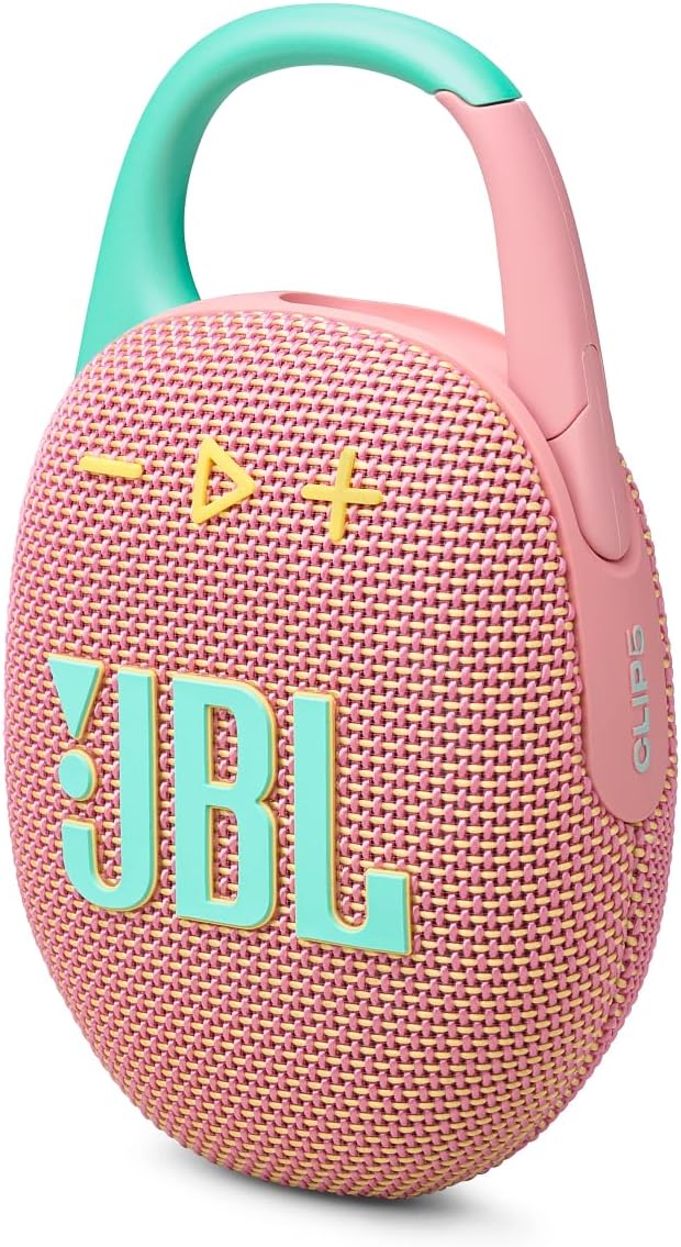 JBL Clip 5 Portable Bluetooth Speaker — Pink