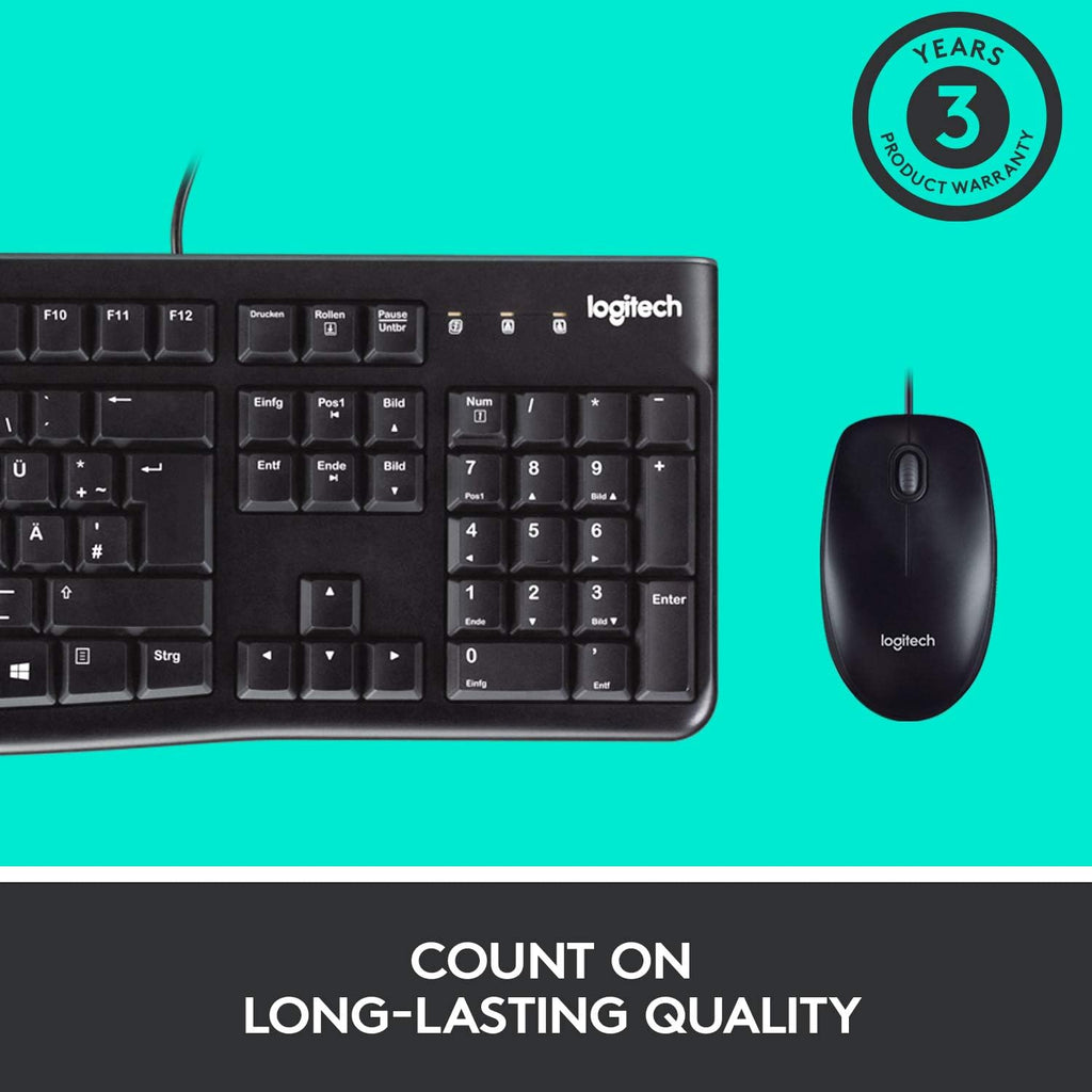 Logitech MK120 Keyboard and Mouse Combo — Black