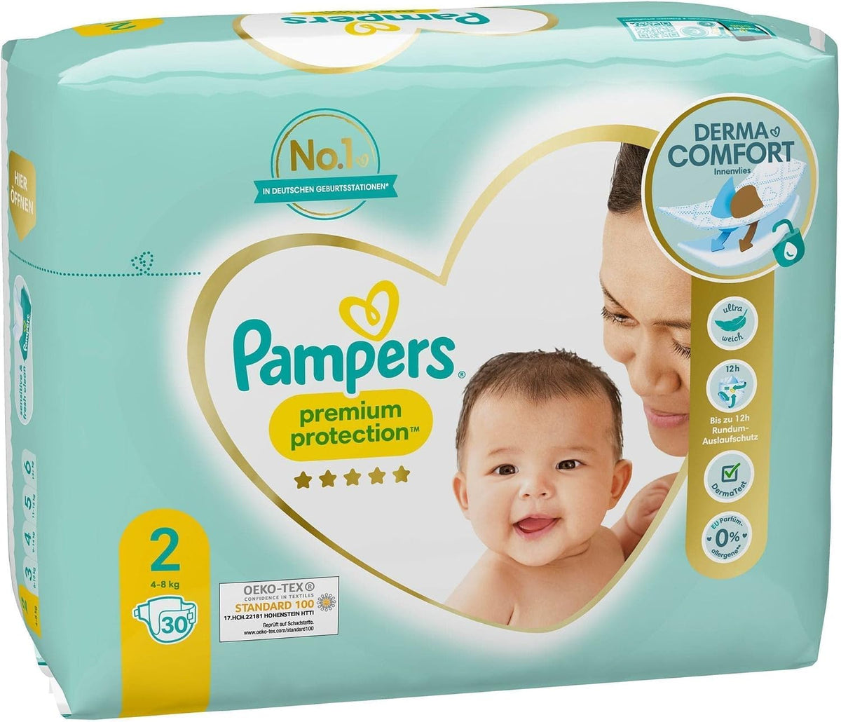 Pampers Baby Nappies Size 2 (4-8 kg), Pack of 30, Old Version