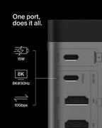 Belkin USB-C Hub, 11-in-1 Pro GaN Dock 150W, Multi-Port Docking Station w/USB-C, USB-A, Ethernet, SD, MicroSD, 3.5mm Port, 4K HDMI Ports for Triple Monitor Display - Compatible w/MacBook Pro & More