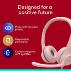 Logitech H390 Headset — Rose
