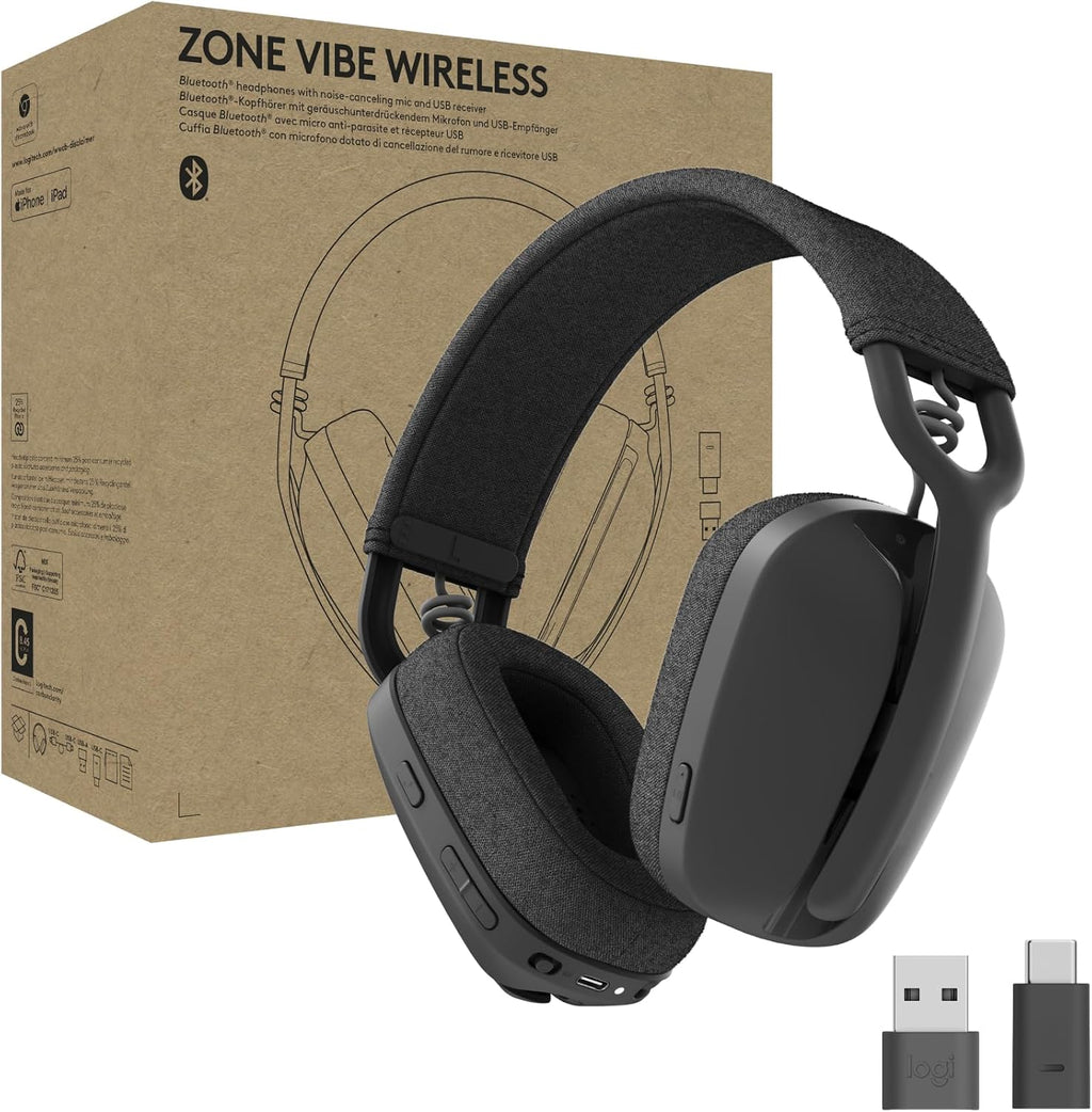 Logitech Zone Vibe Wireless Headset — Graphite