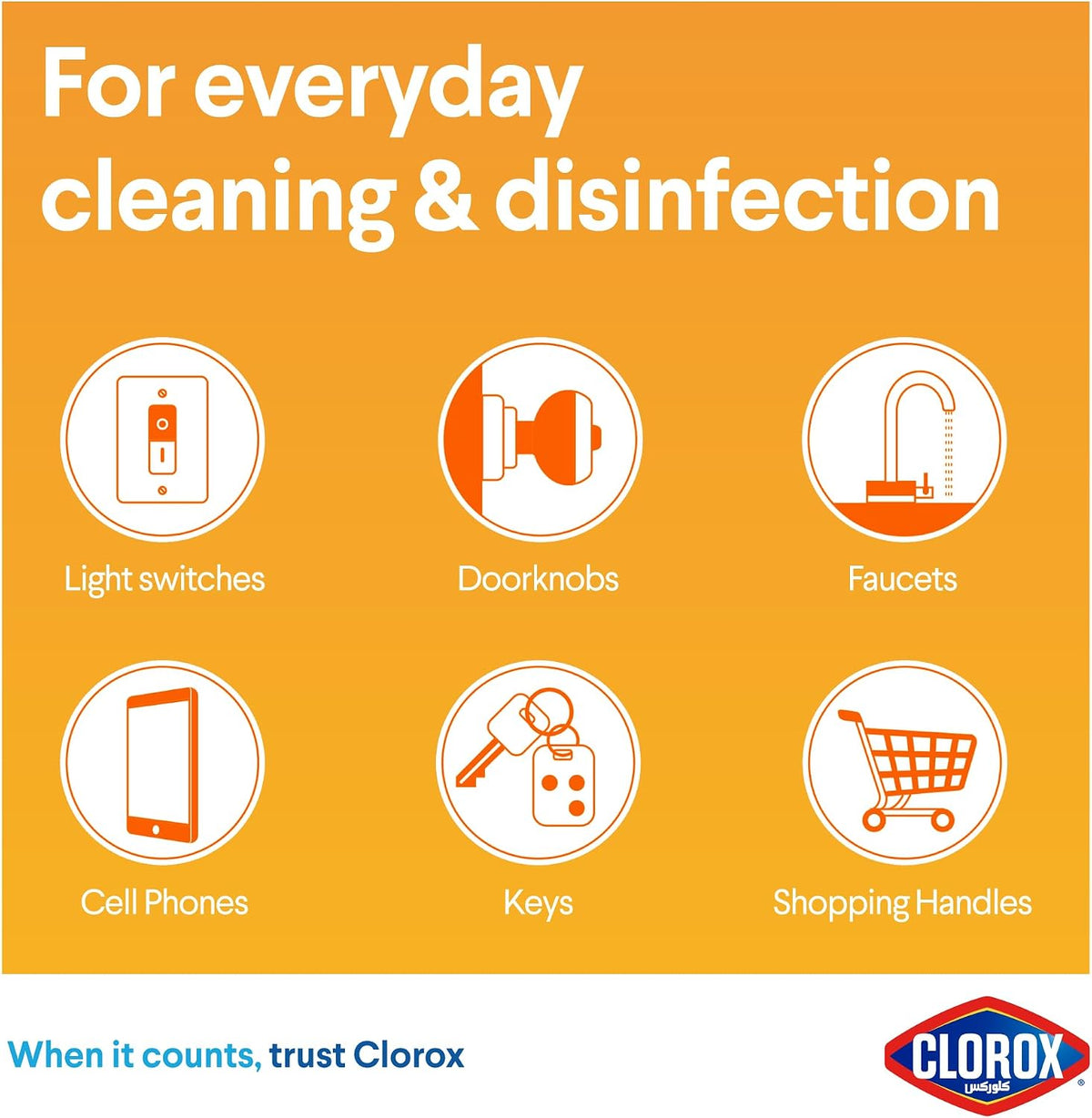 Clorox Disinfecting Wipes, 35 Wet Wipes, Crisp Lemon, Cleans 3x Better, Kills 99.9% of Viruses and Bacteria — additional view 5