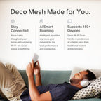 TP-Link Dual-Band BE5000 WiFi 7 Mesh Wi-Fi System (Deco BE25) | 4-Stream 5 Gbps | 240 Mhz Channels | Covers up to 6,600 Sq.Ft | 2X 2.5G Ports Wired Backhaul | VPN,MLO, AI-Roaming, HomeShield (3-Pack)