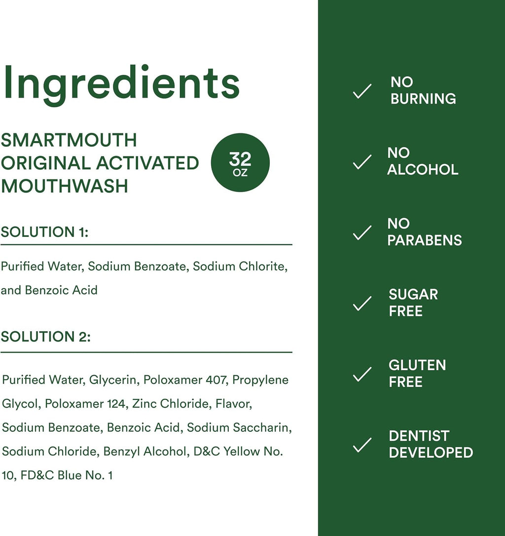 SmartMouth Original 2-Bottle Zinc Activated Mouthwash with Pumps, 16 fl oz — additional product view 8