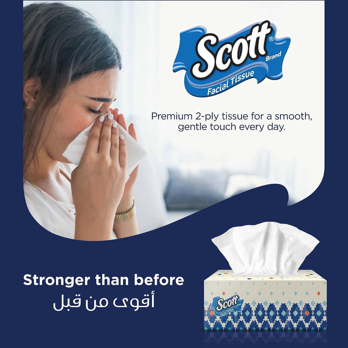Scott Facial Tissue, 2 PLY, Super Saver, 190 Sheets x 5 Tissue Boxes — additional view 4