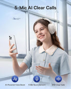 Baseus Bass BH1 NC Noise-Cancelling Headphones — White