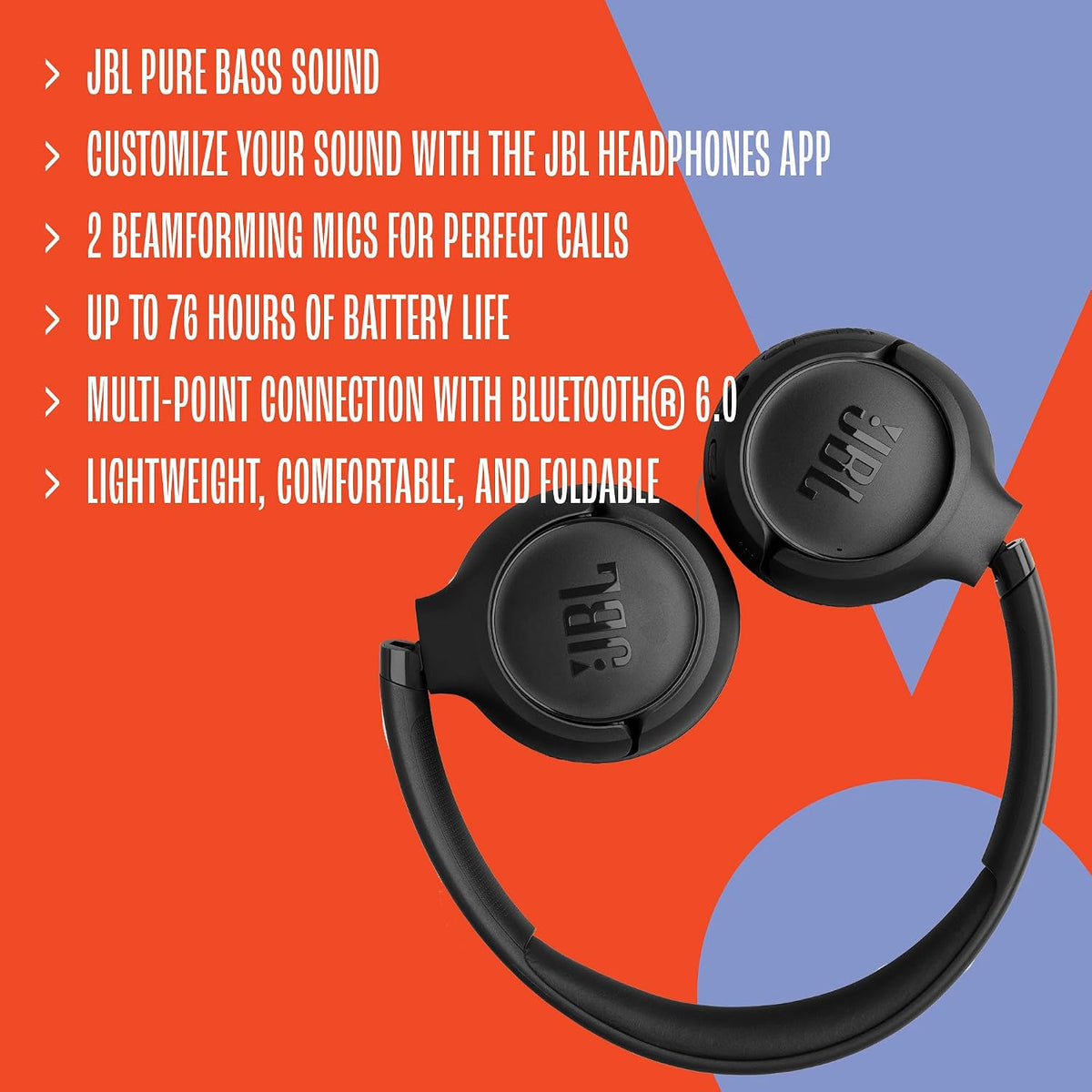 JBL Tune 530BT Wireless On-Ear Headphones — White