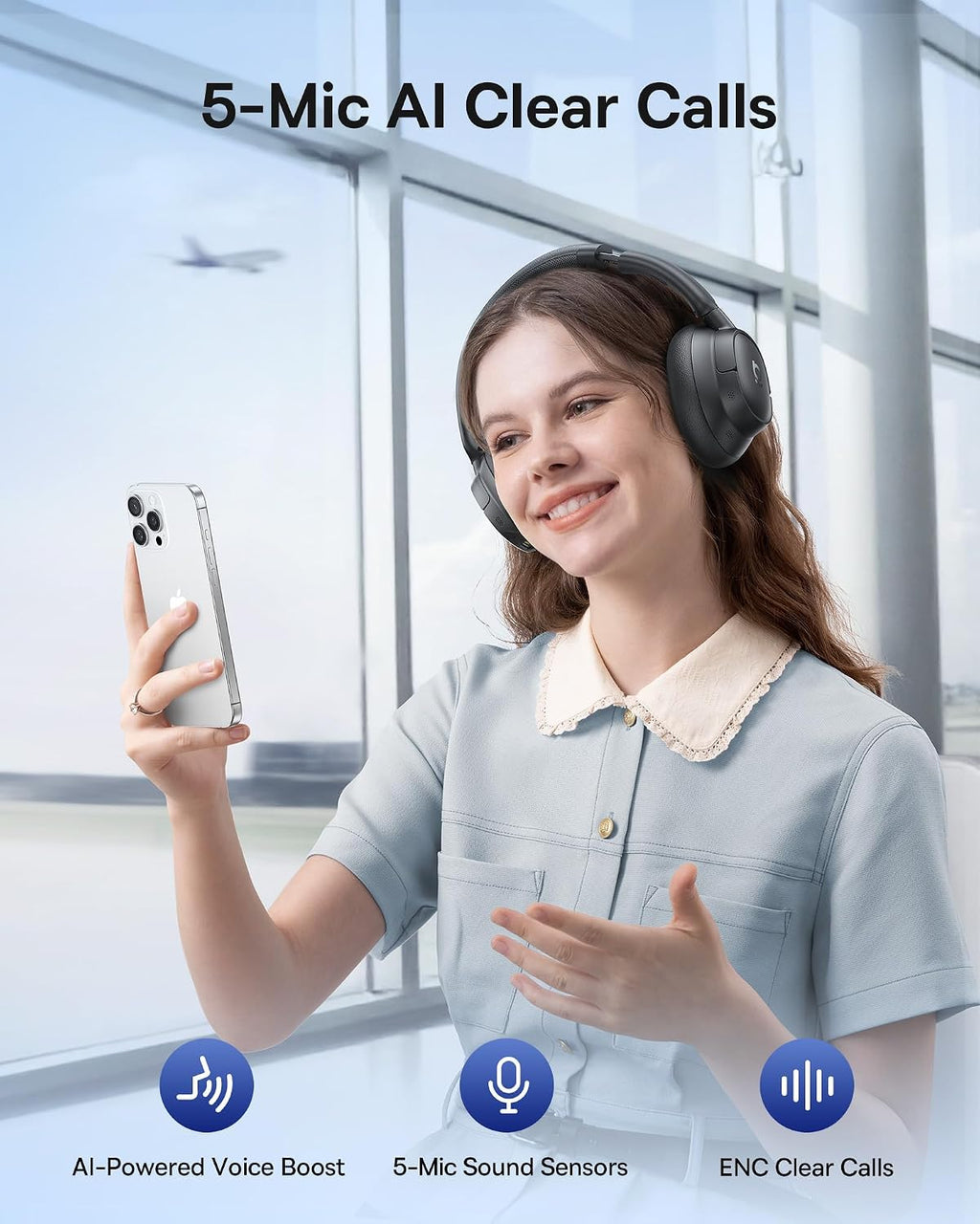 Baseus Bass BH1 NC Noise-Cancelling Headphones — Black