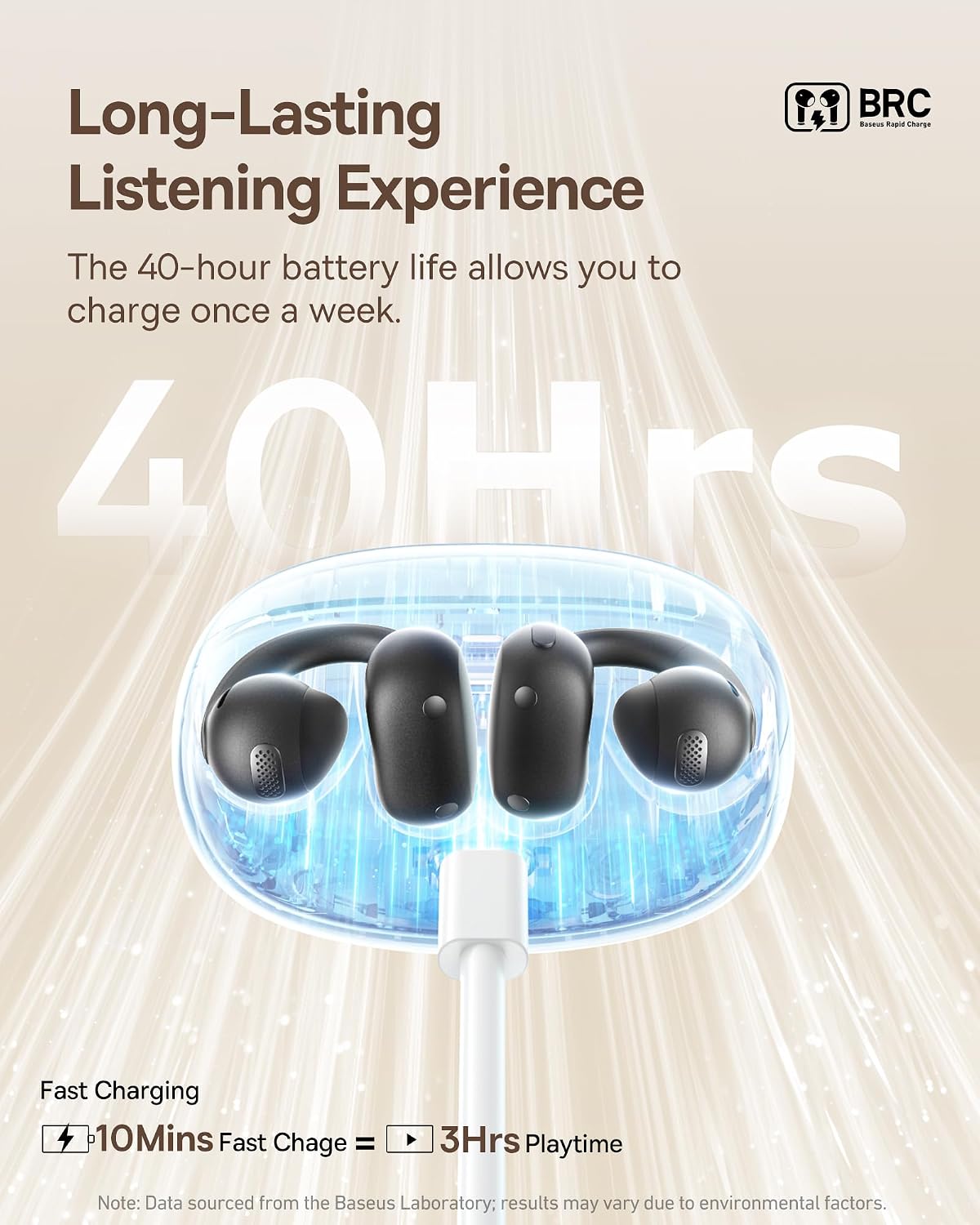 Baseus Bowie MC1 Open-Ear Earbuds — Black