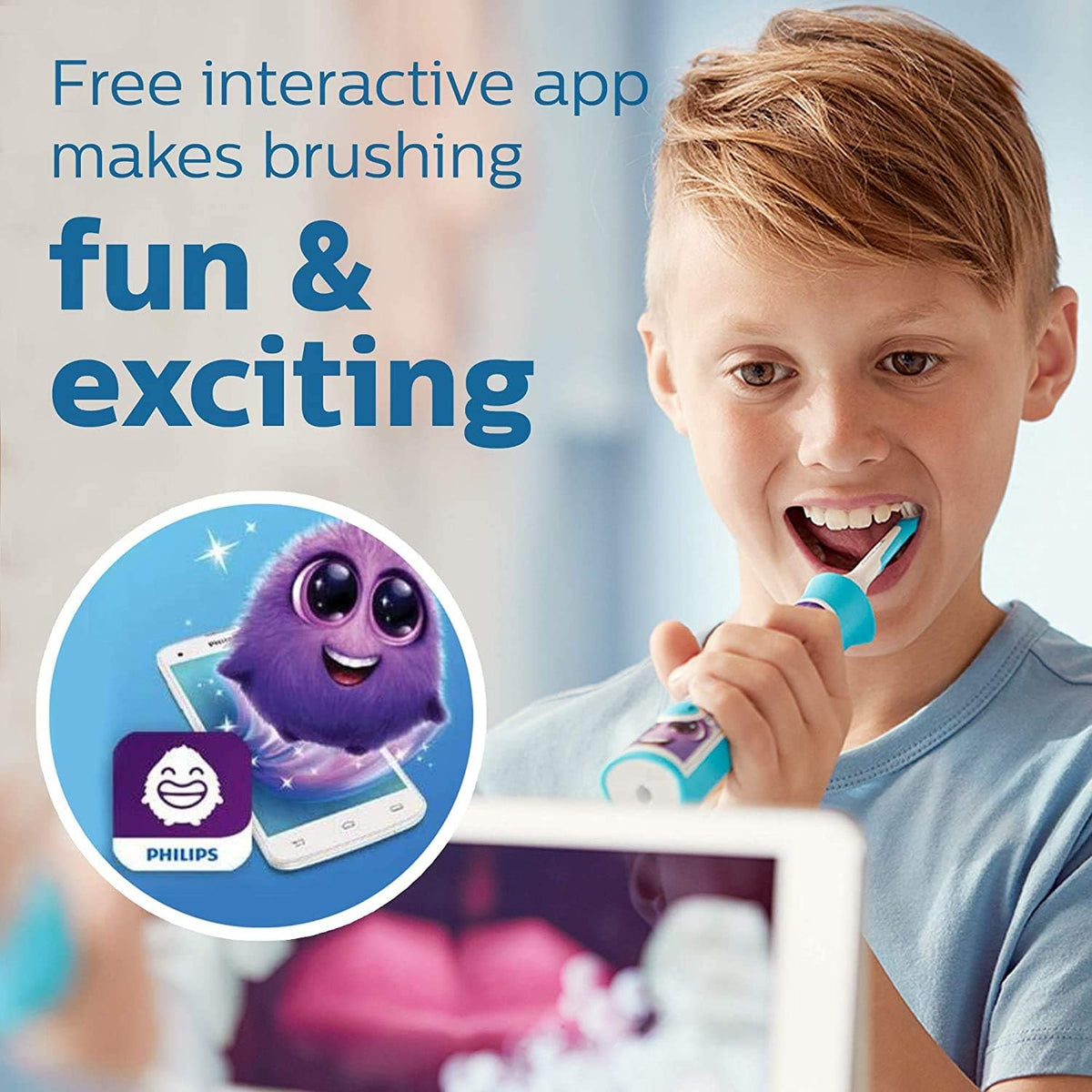 Philips Sonicare Philips for Kids Connected Sonic Electric Toothbrush — Turquoise