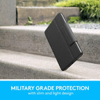 Logitech Rugged Folio Keyboard Case for iPad 7th / 8th / 9th Gen — Graphite
