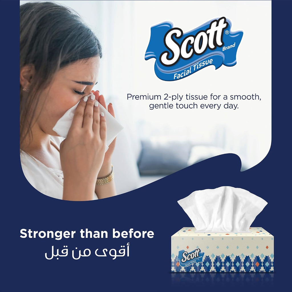 Scott Facial Tissue, 2 PLY, Super Saver, 140 Sheets x 5 Tissue Boxes — additional view 3
