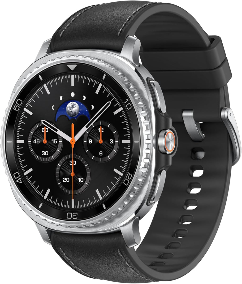 Samsung Galaxy Watch8 Classic Black, Bluetooth, 46mm Smartwatch, Cushion Design, Rotating Bezel, Quick Button, 3nm Processor, Sleep Coaching, Running Coach (UAE Version)