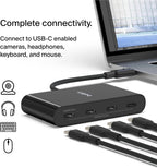 Belkin CONNECT USB-C™ to 4-Port USB-C Hub, Multiport Adapter Dongle with 4 USB-C 3.2 Gen2 Ports & 100W PD with Max 10Gbps High Speed Data Transfer for MacBook, iPad, Chromebook, PC, and More