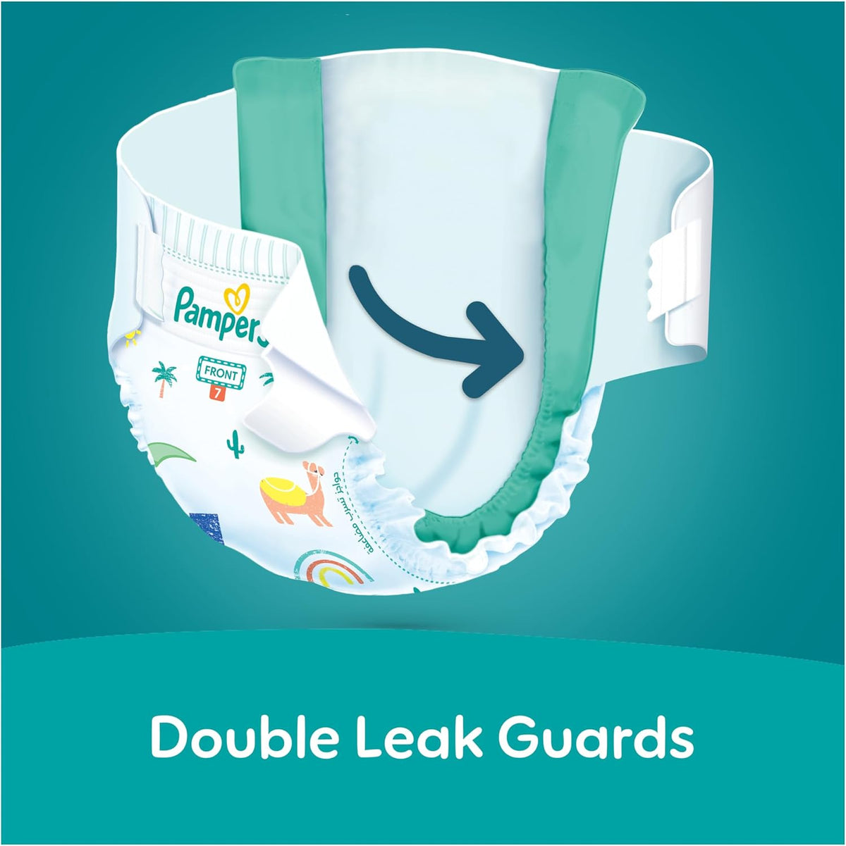 Pampers Rash Protection Aloe Taped Diapers, Size 7, 17+kg, Giant 42 Count