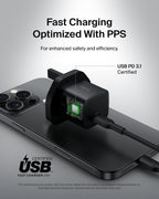 Belkin USB-C Plug 25W - USB-C Phone Charger PD 3.0 Fast Charging with PPS for Apple iPhone 17, iPhone Air, iPhone 16, Samsung Galaxy S25, Pixel 10, Nintendo Switch, & More - Black